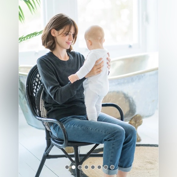 Seraphine Maternity Charcoal Cotton Lift Up Maternity & Nursing Sweater XS - Picture 7 of 10